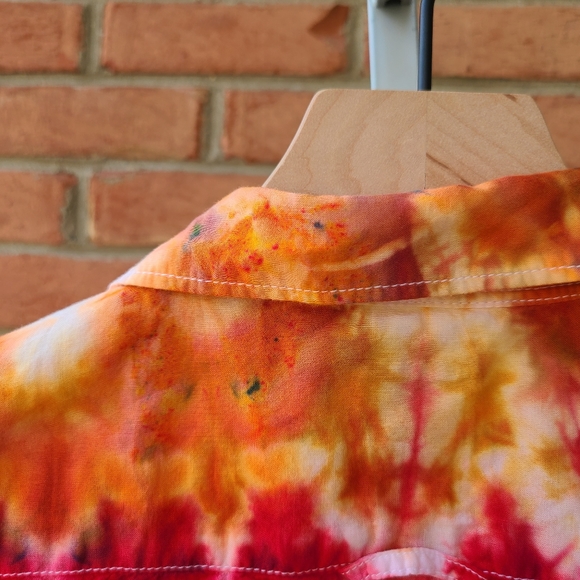 Tie Dye GAP Fitted boyfriend button front - Picture 12 of 14